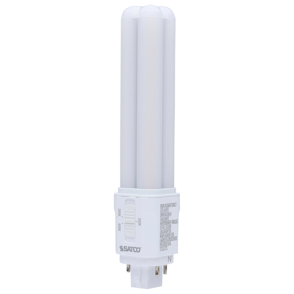 9.5 Watt LED PL - 30K/35K/40K Selectable - G24q Base - Type A/B - 120-277 Volt lighting product
