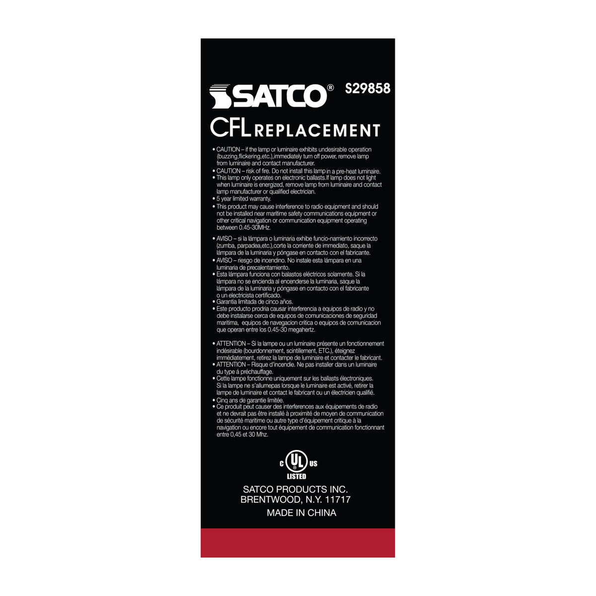 9 Watt LED PL 4-Pin - 3000K - 1050 Lumens - G24q base - 50000 Average rated hours - 120 Deg. Beam Angle - Type A - Ballast dependent