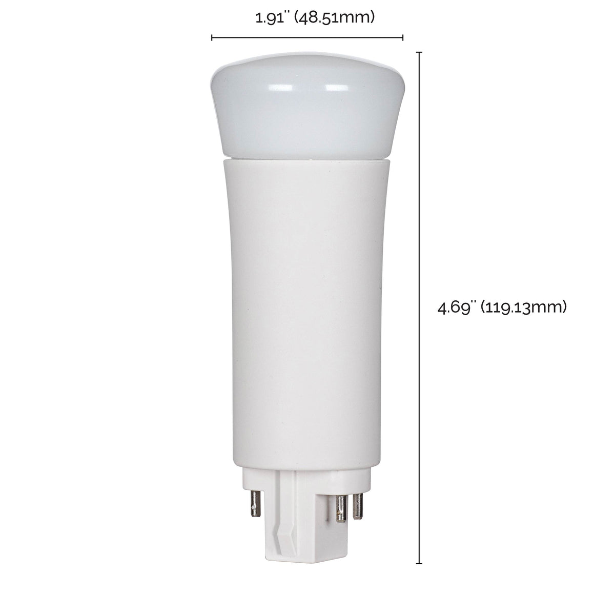 9 Watt LED PL 4-Pin - 3500K - 1050 Lumens - G24q base - 50000 Average rated hours - 120 Deg. Beam Angle - Type A - Ballast dependent