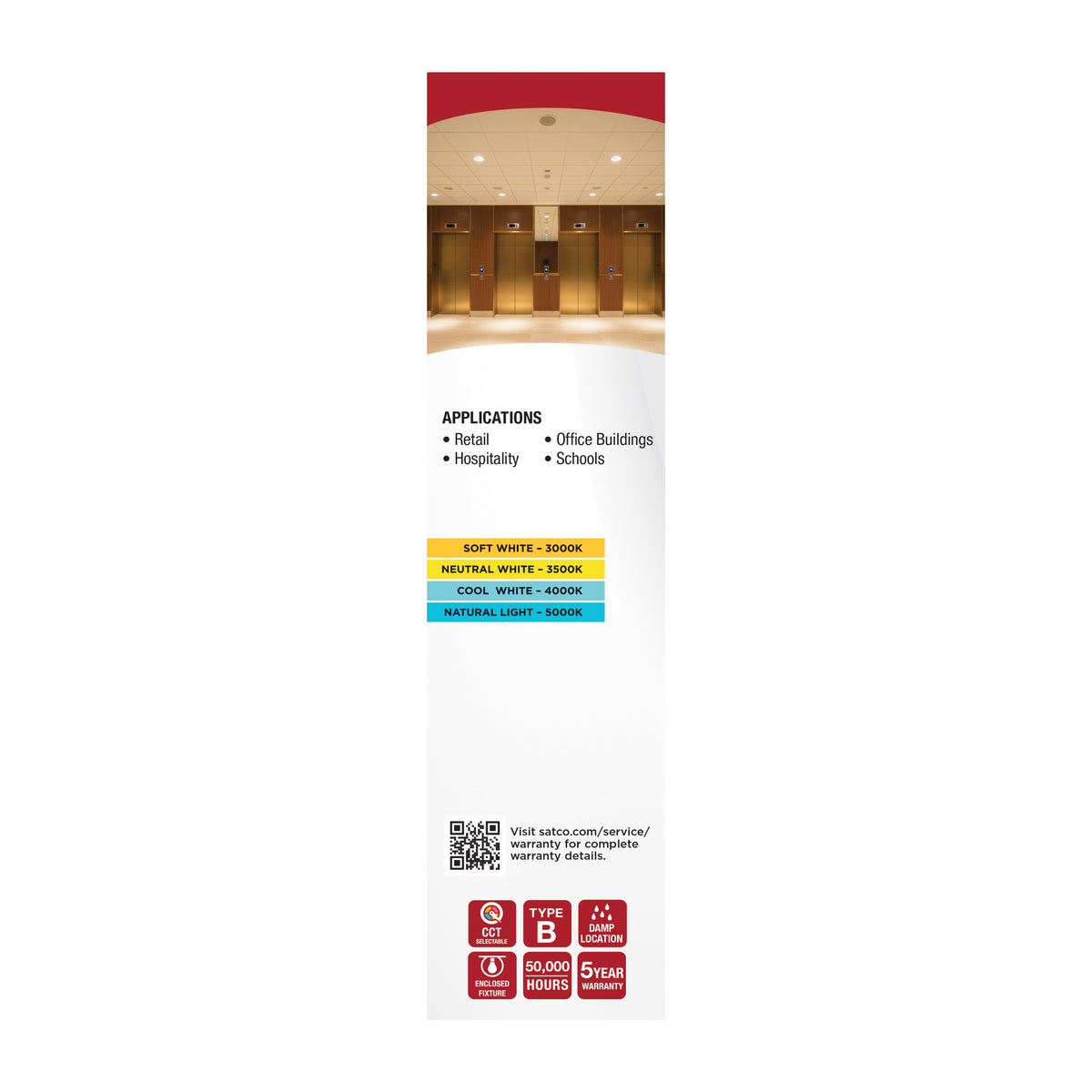 23 Watt PLT LED - 3K/35K/4K/5K CCT - GX24d Base - Omni - Type B - 120-277 Volt