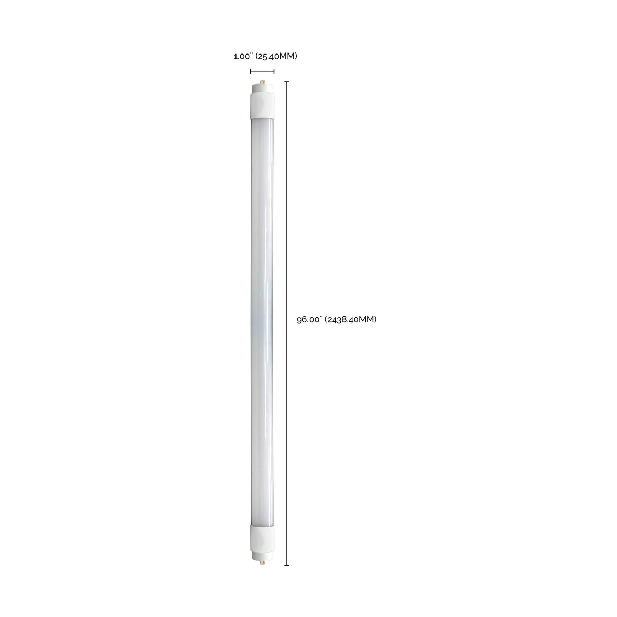 40 Watt - 8 Foot - T8 LED - Single pin base - 5000K - 50000 Average rated hours - 5500 Lumens - Type B - Ballast Bypass - Double Ended Wiring - DLC 5.1