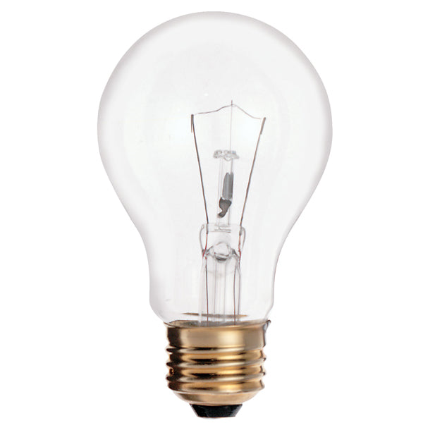 135 Watt A21 Incandescent - Clear - 8000 Average rated hours - 1750 Lumens - Medium base - 120 Volt for hospitality spaces