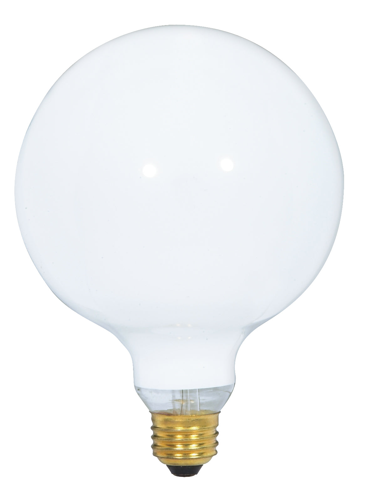25 Watt G40 Incandescent - Gloss White - 4000 Average rated hours - 110 Lumens - Medium base - 120 Volt for hospitality