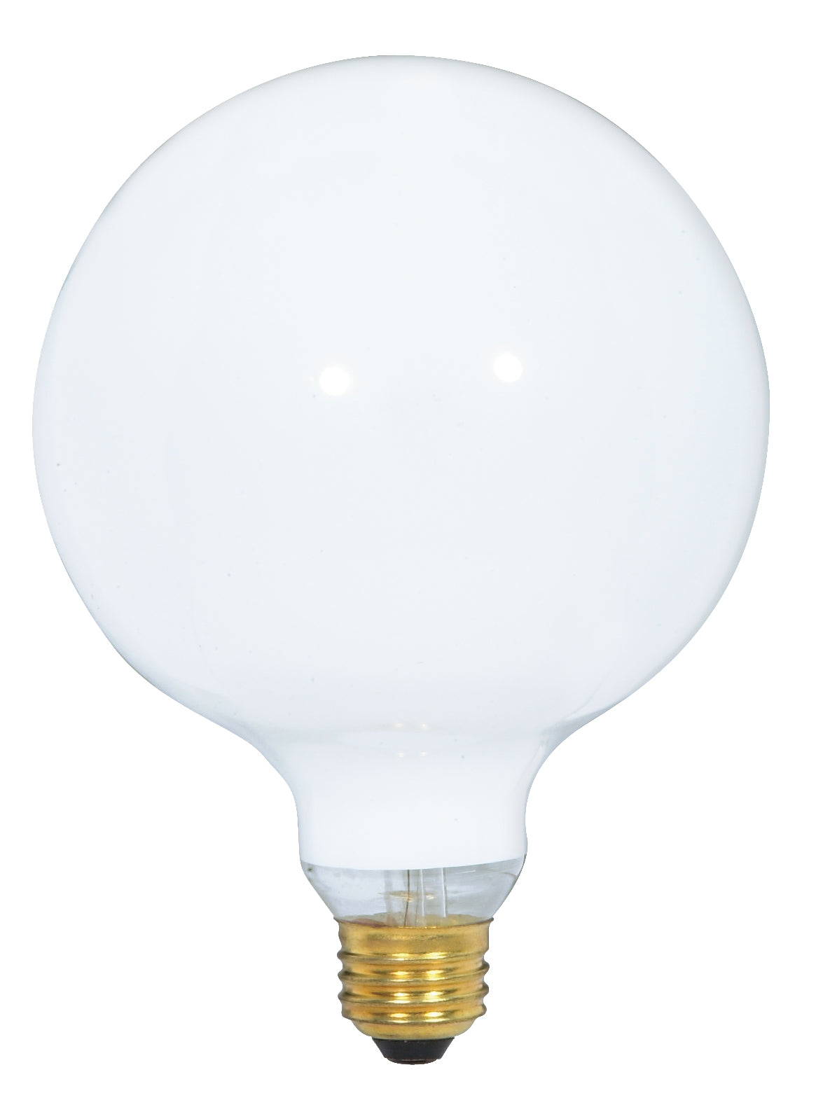 100 Watt G40 Incandescent - Gloss White - 4000 Average rated hours - 1050 Lumens - Medium base - 120 Volt bulb or fixture