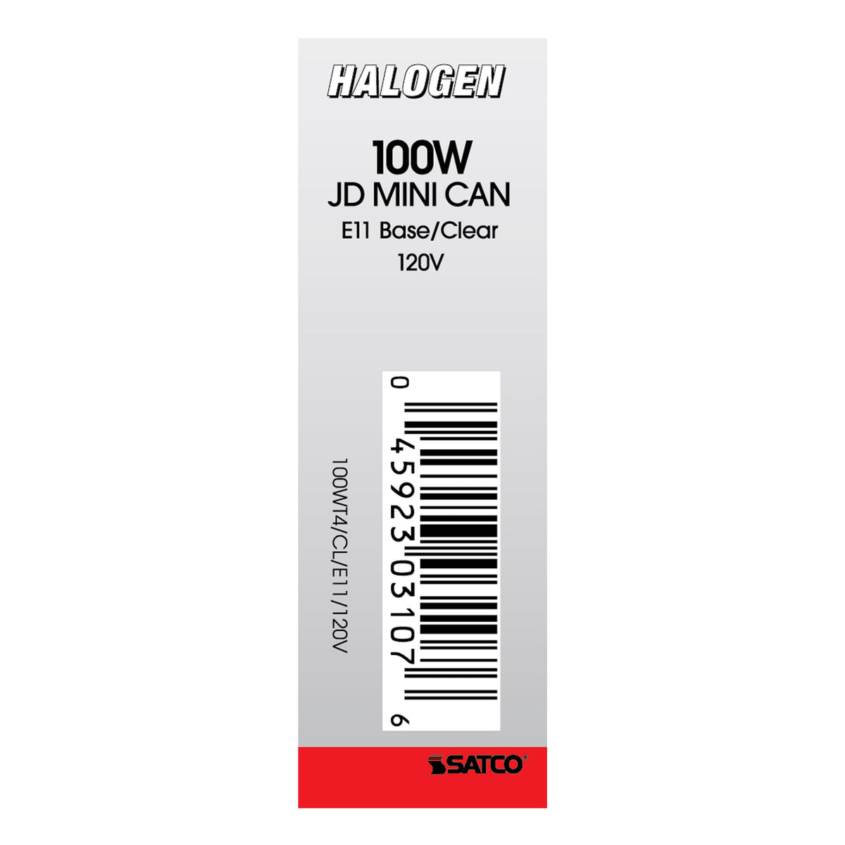 100 Watt - Halogen - T4 - Clear - 2000 Average rated hours - 1700 Lumens - Mini Candelabra base - 120 Volt