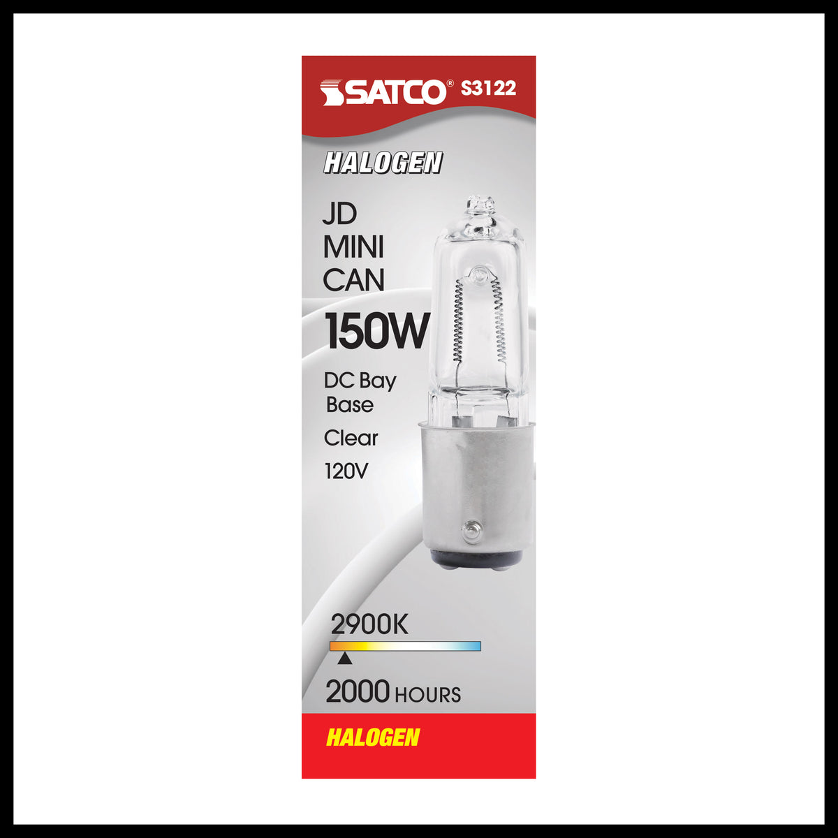 150 Watt - Halogen - T4 1/2 - Clear - 2000 Average rated hours - 2700 Lumens - DC Bay base - 120 Volt