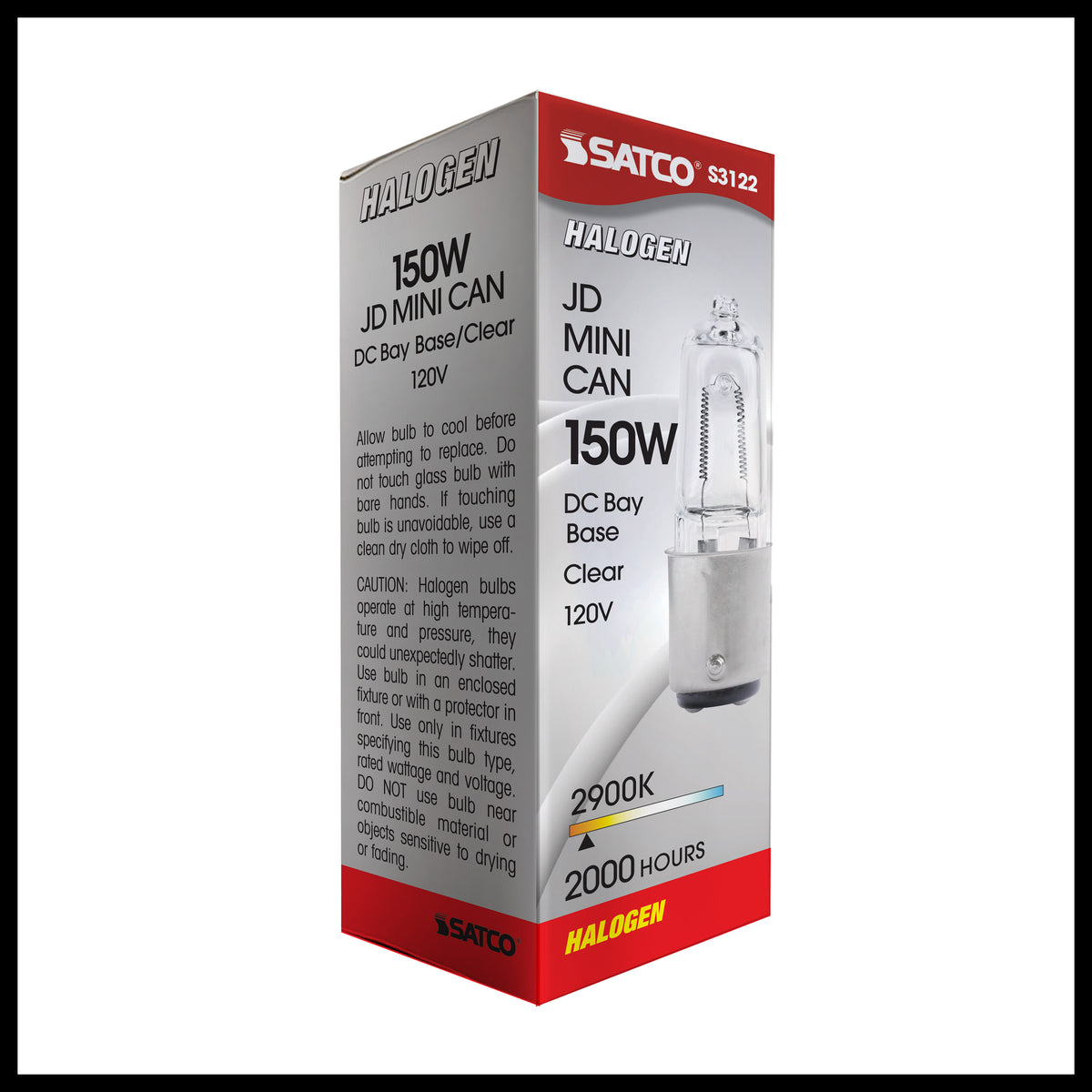 150 Watt - Halogen - T4 1/2 - Clear - 2000 Average rated hours - 2700 Lumens - DC Bay base - 120 Volt