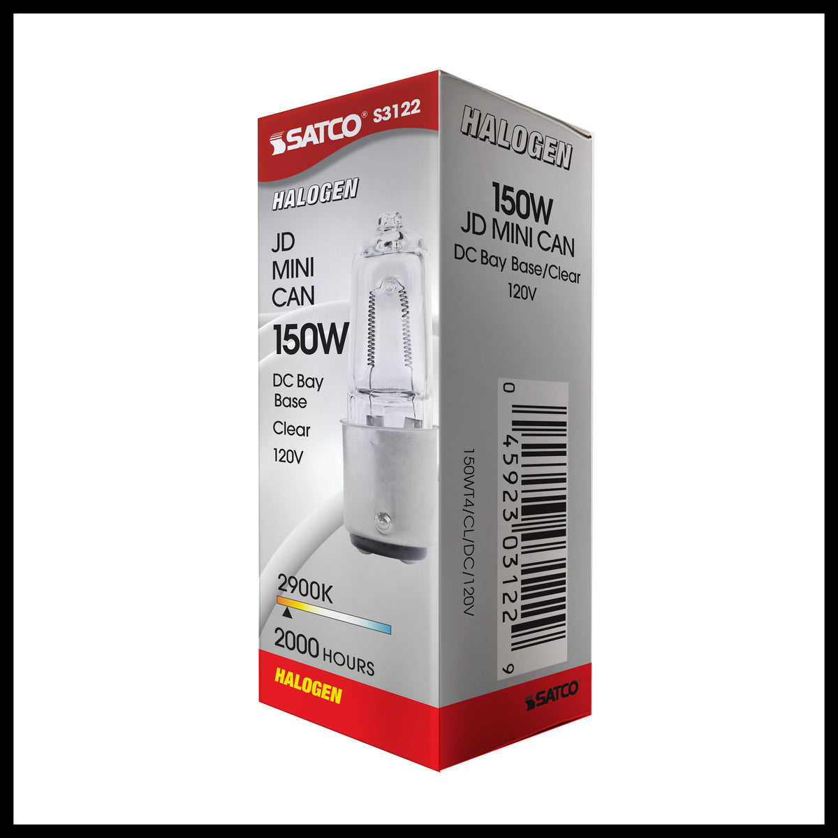 150 Watt - Halogen - T4 1/2 - Clear - 2000 Average rated hours - 2700 Lumens - DC Bay base - 120 Volt