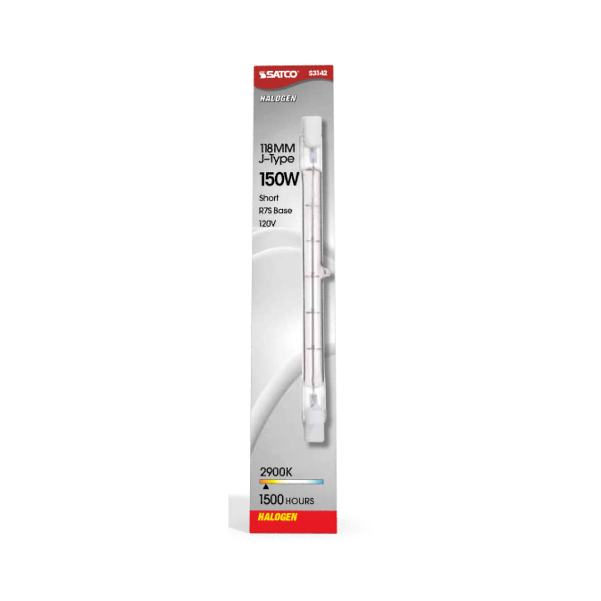150 Watt - Halogen - T3 - Clear - 1500 Average rated hours - 2400 Lumens - Double Ended base - 118mm - 120 Volt
