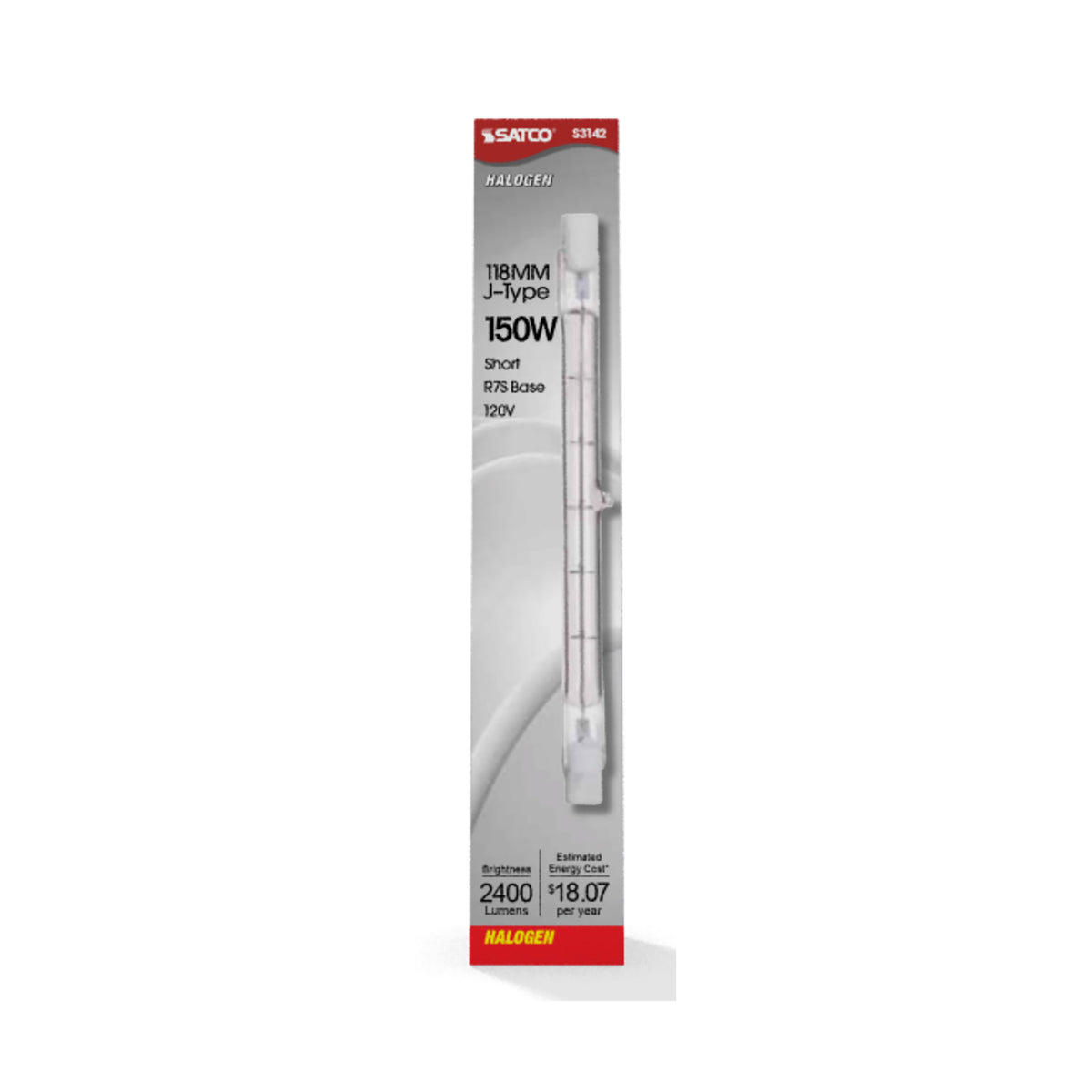 150 Watt - Halogen - T3 - Clear - 1500 Average rated hours - 2400 Lumens - Double Ended base - 118mm - 120 Volt