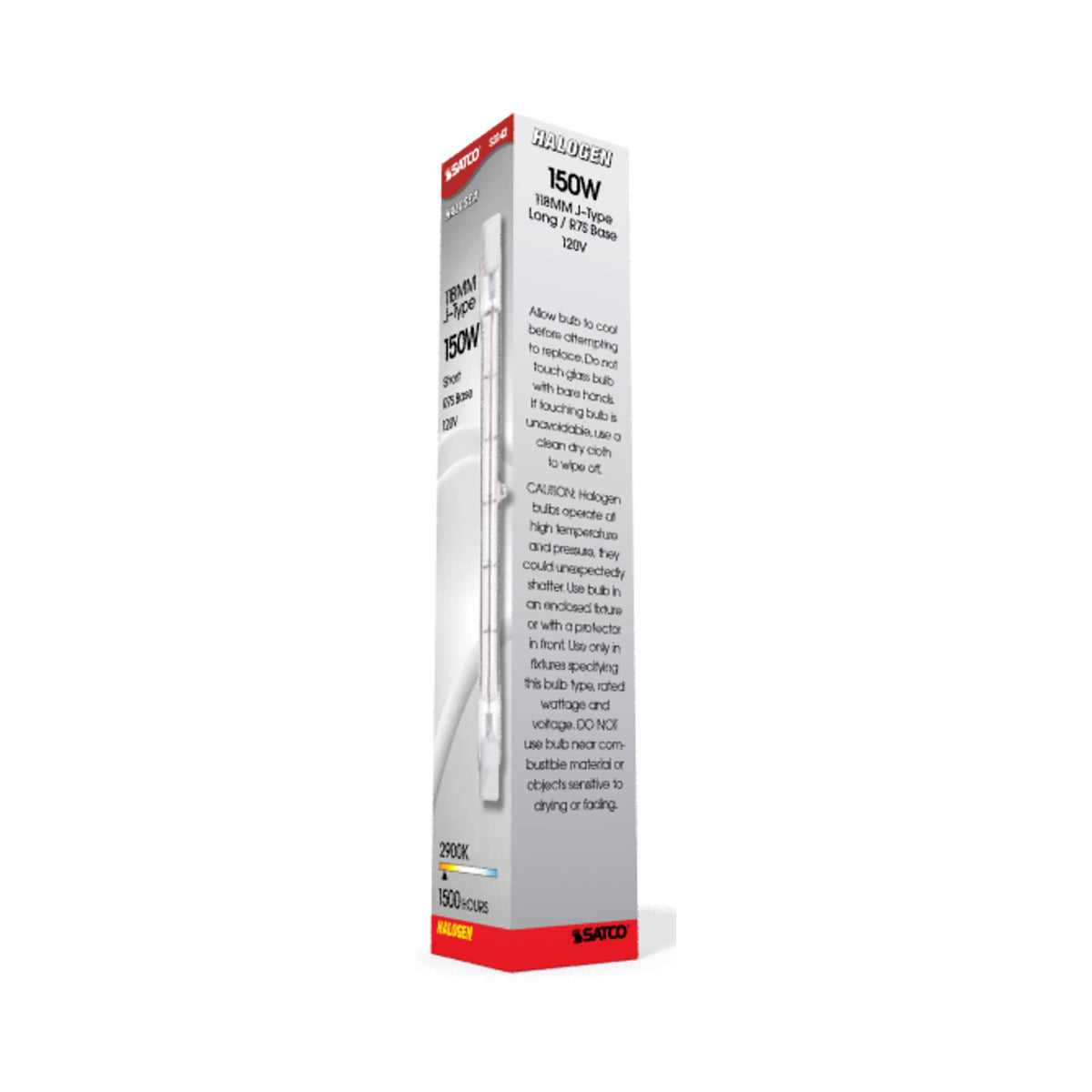 150 Watt - Halogen - T3 - Clear - 1500 Average rated hours - 2400 Lumens - Double Ended base - 118mm - 120 Volt