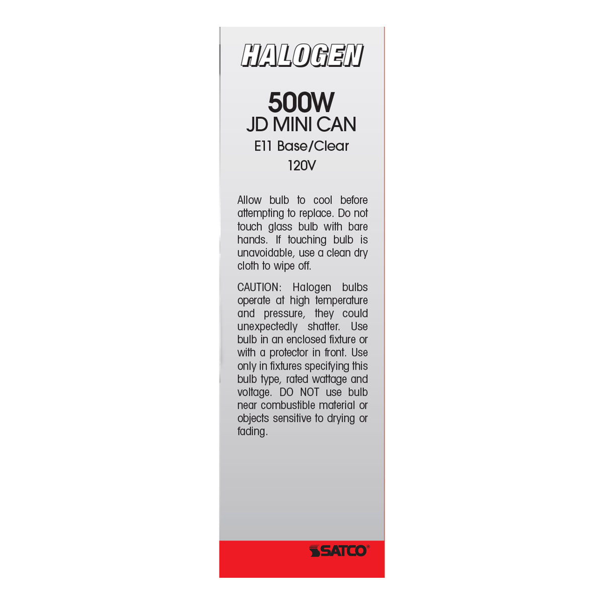 500 Watt - Halogen - T4 - Clear - 2000 Average rated hours - 8500 Lumens - Mini Candelabra base - 120 Volt