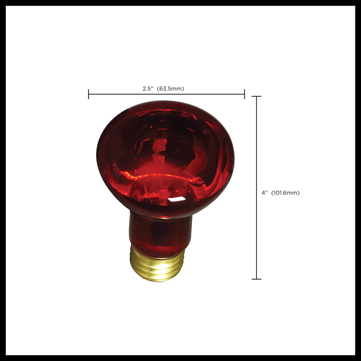 50 Watt R20 Incandescent - Red - 2000 Average rated hours - Medium base - 130 Volt