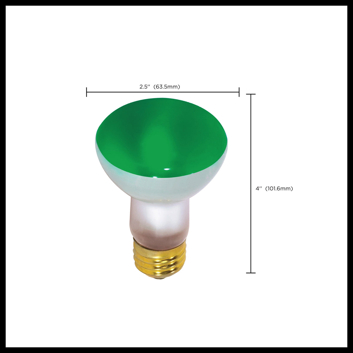50 Watt R20 Incandescent - Green - 2000 Average rated hours - Medium base - 130 Volt