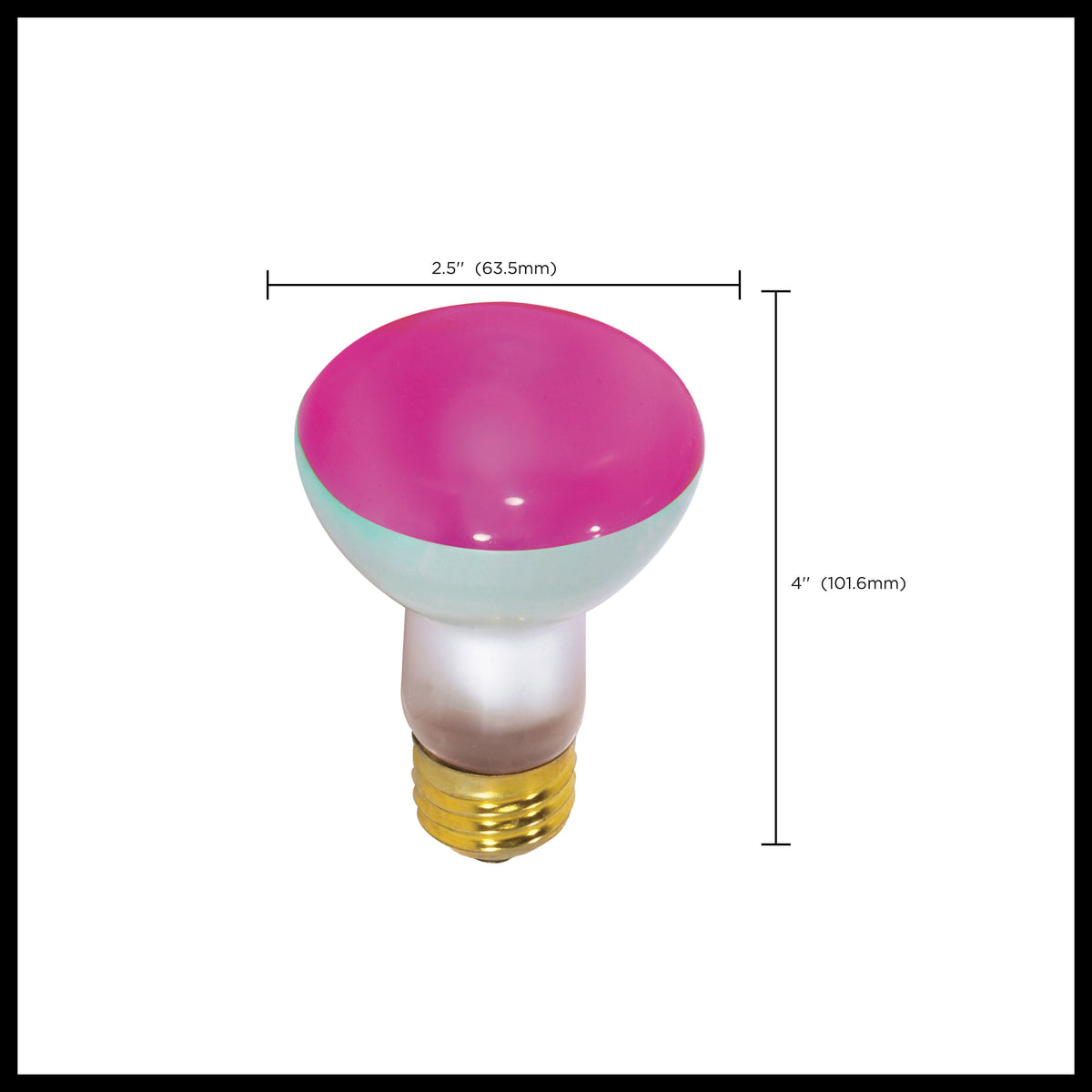 50 Watt R20 Incandescent - Pink - 2000 Average rated hours - Medium base - 130 Volt