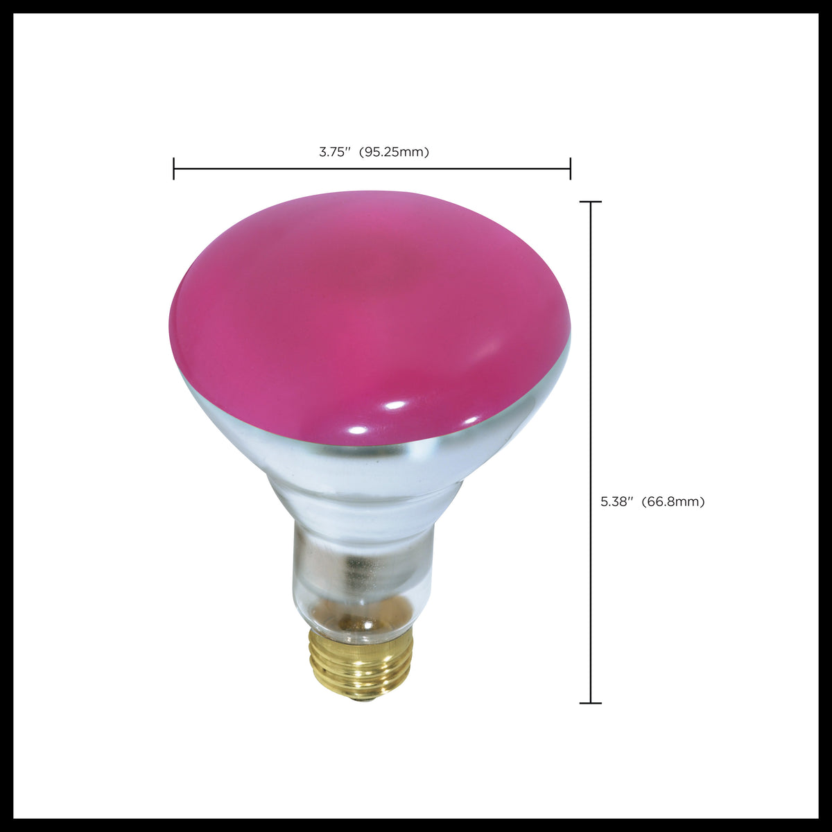 75 Watt BR30 Incandescent - Pink - 2000 Average rated hours - Medium base - 130 Volt