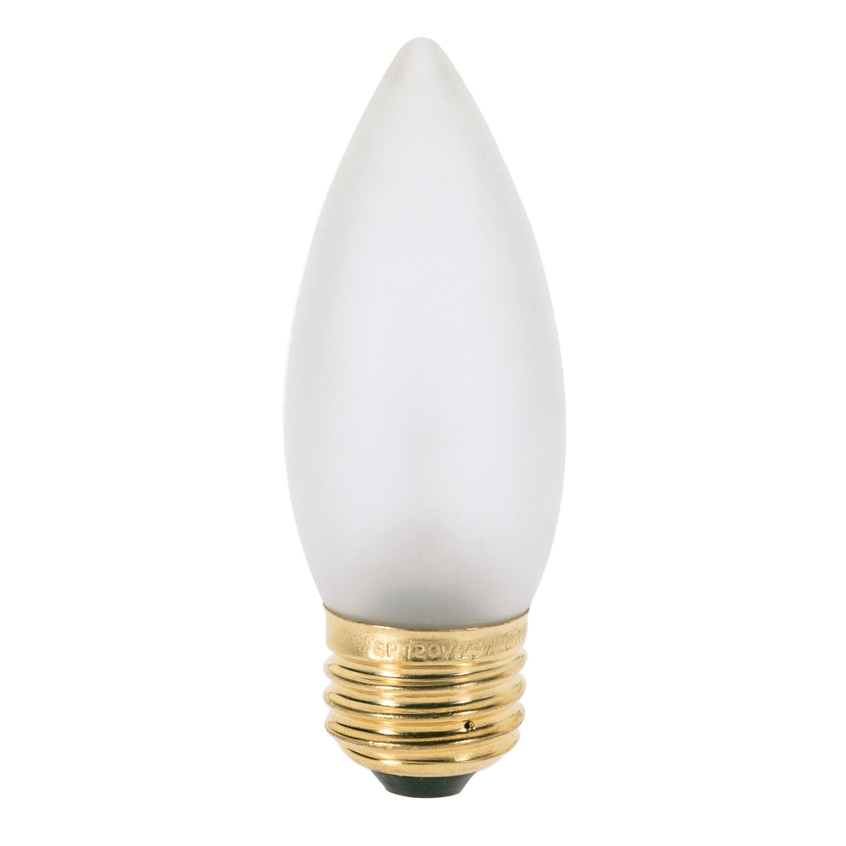 25 Watt B11 Incandescent - Frost - 1500 Average rated hours - 200 Lumens - Medium base - 120 Volt bulb or fixture view