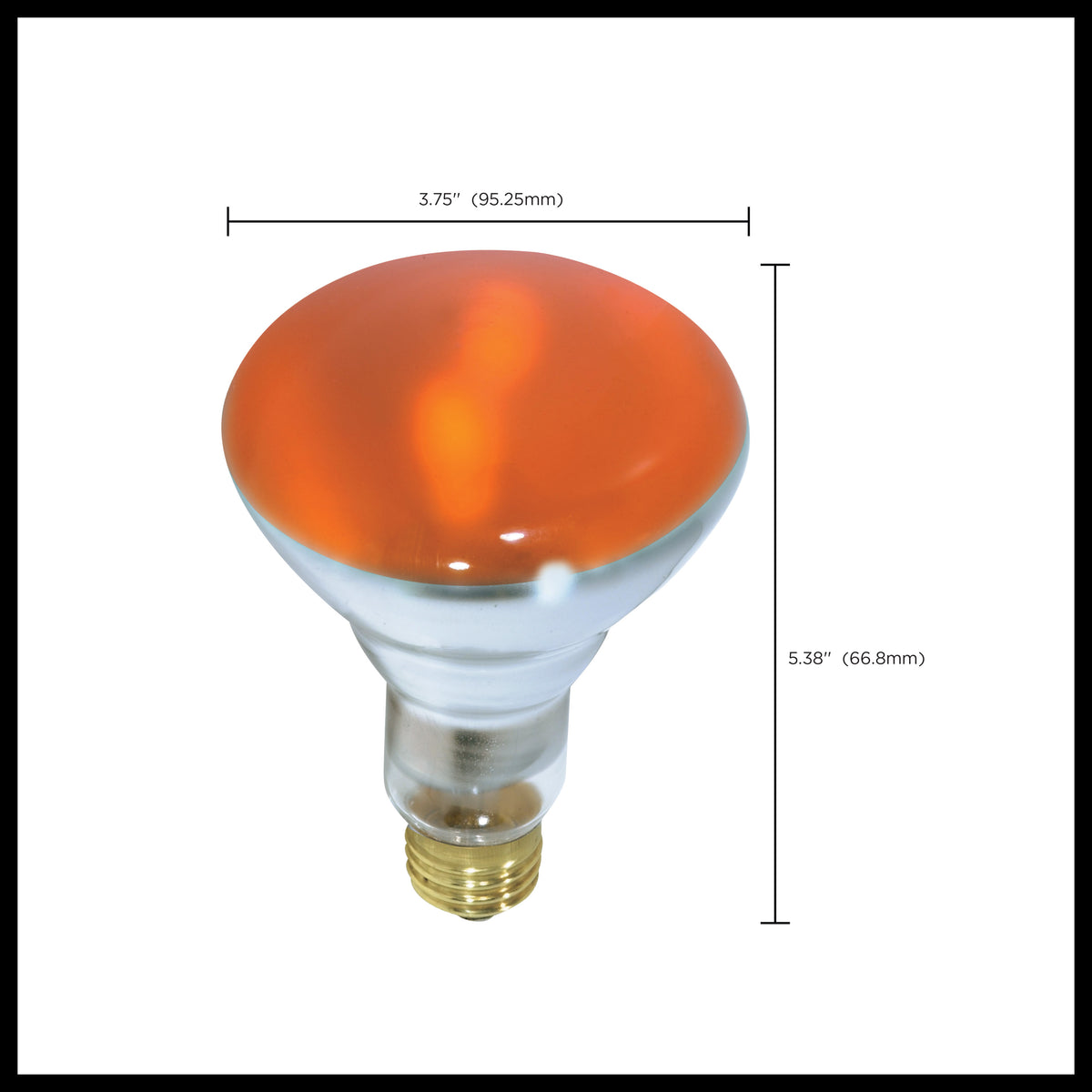 75 Watt BR30 Incandescent - Amber - 2000 Average rated hours - Medium base - 130 Volt