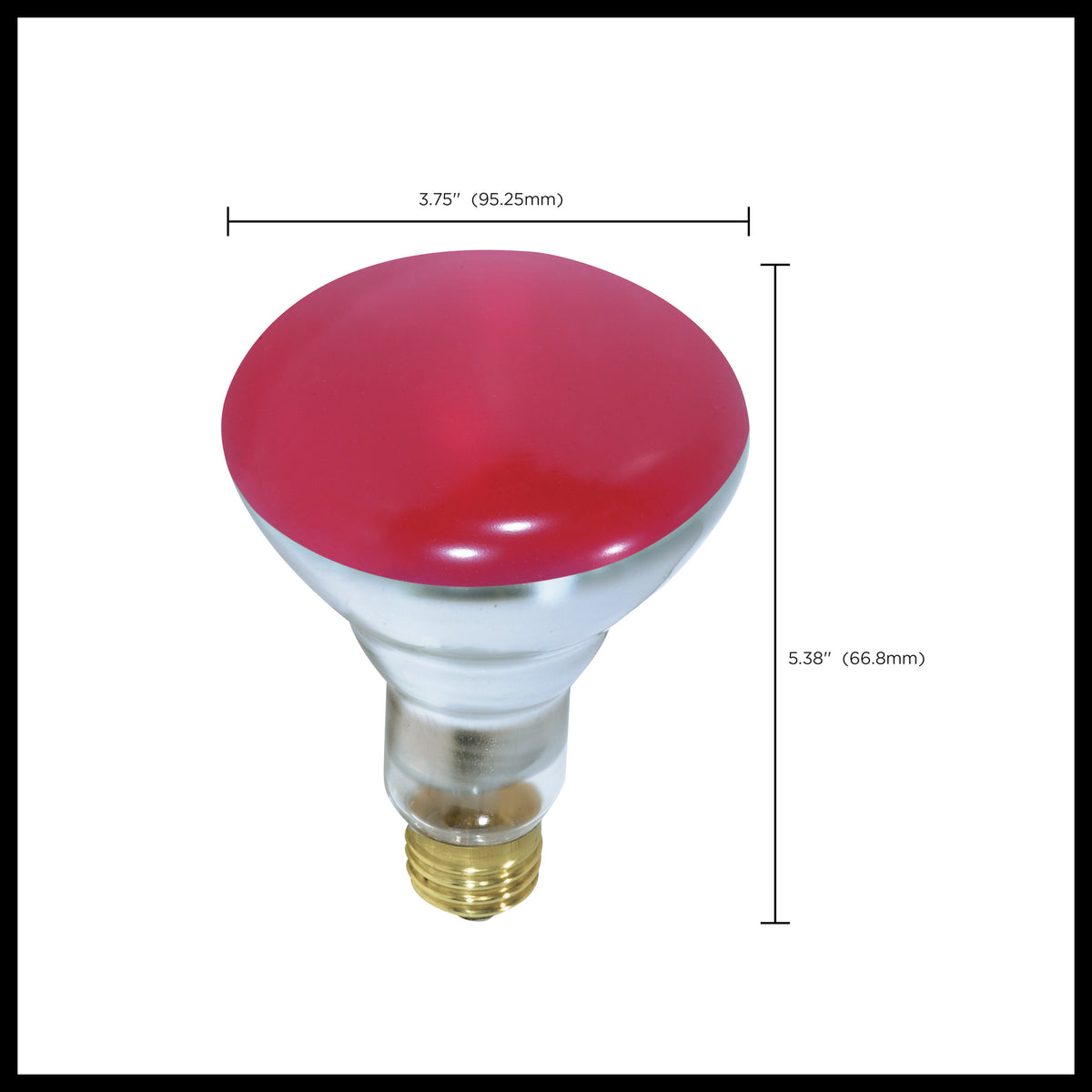 75 Watt BR30 Incandescent - Red - 2000 Average rated hours - Medium base - 130 Volt