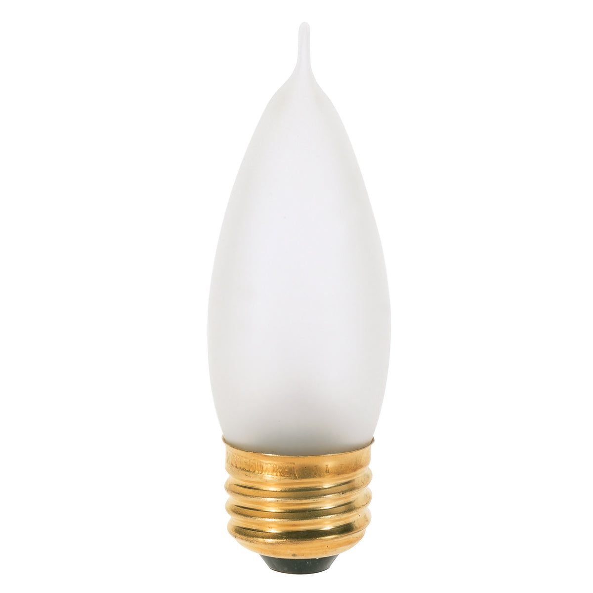 25 Watt CA10 Incandescent - Frost - 1500 Average rated hours - 200 Lumens - Medium base - 120 Volt bulb or fixture view