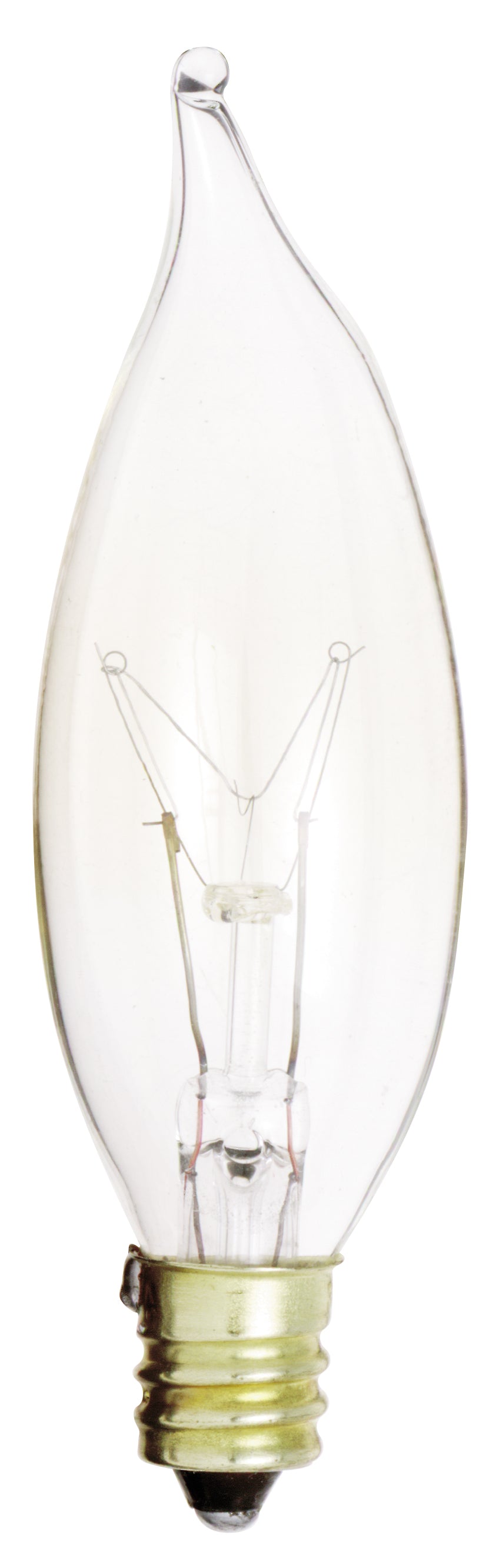 15 Watt CA8 Incandescent - Clear - 1500 Average rated hours - 100 Lumens - Candelabra base - 120 Volt for commercial spaces