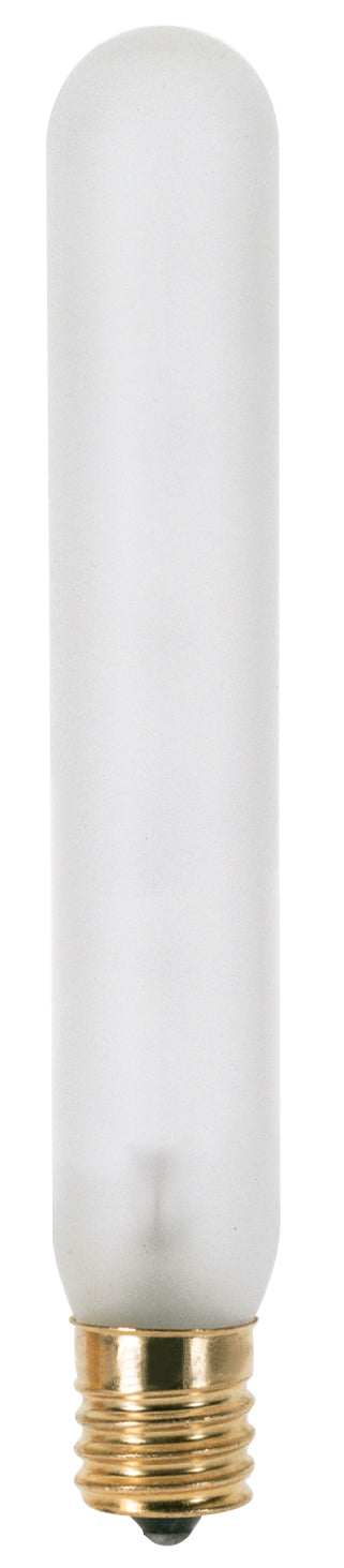 20 Watt T6 1/2 Incandescent - Frost - 1500 Average rated hours - 140 Lumens - Intermediate base - 130 Volt bulb or fixture