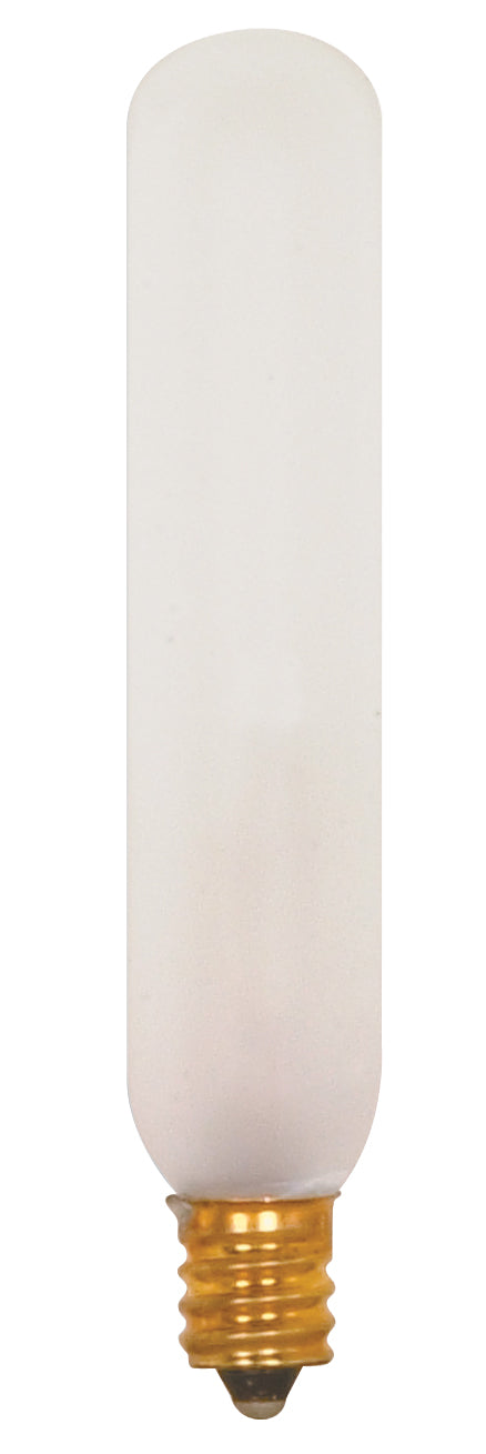 15 Watt T6 Incandescent - Frost - 2500 Average rated hours - 90 Lumens - Candelabra base - 120 Volt product image