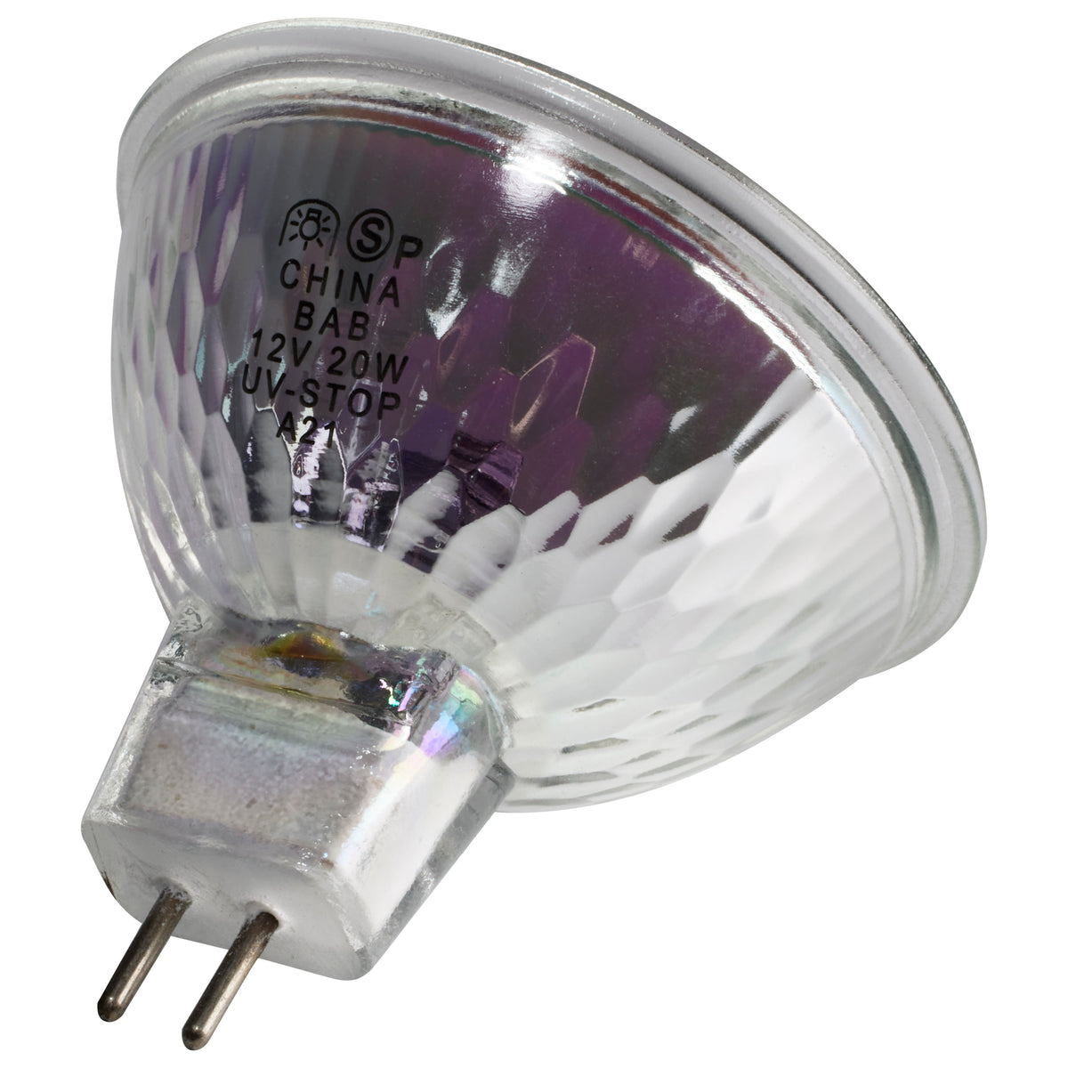 20 Watt - Halogen - MR16 - BAB - 2000 Average rated hours - Miniature 2 Pin Round base - 12 Volt - Carded