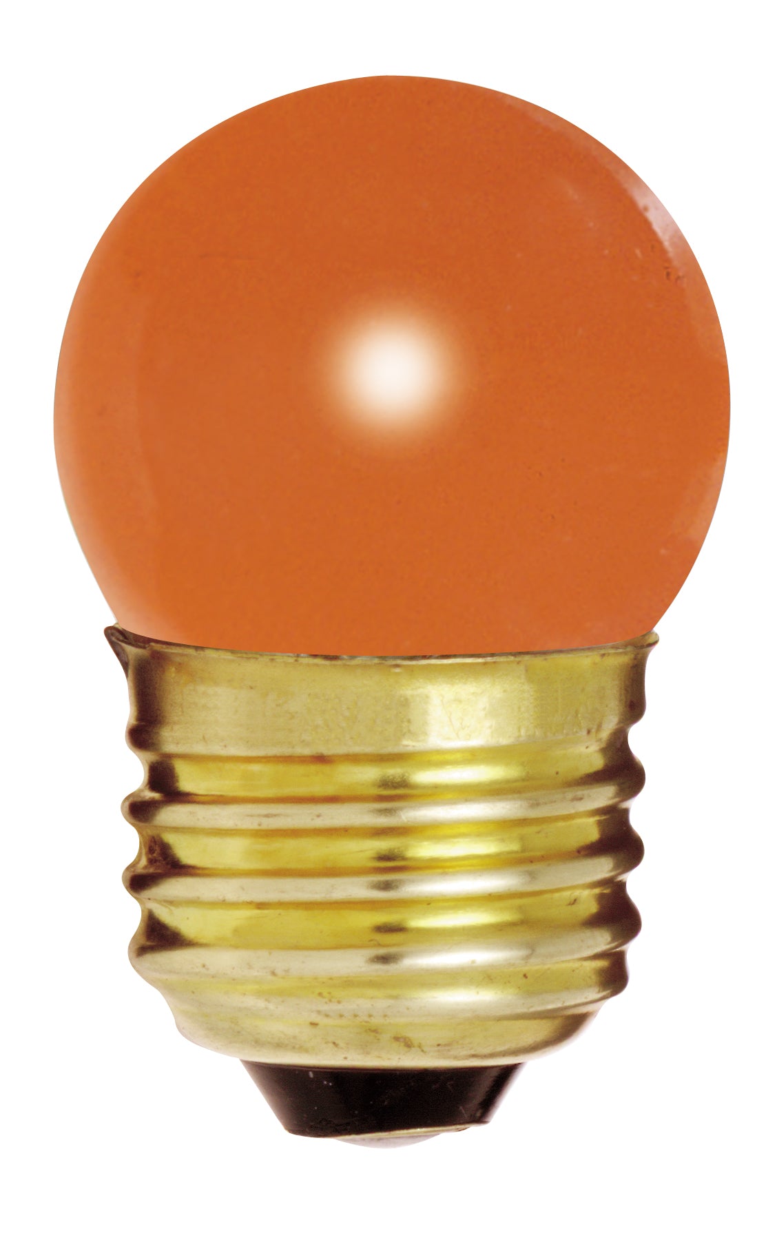 7.5 Watt S11 Incandescent - Ceramic Orange - 2500 Average rated hours - Medium base - 120 Volt for hospitality spaces