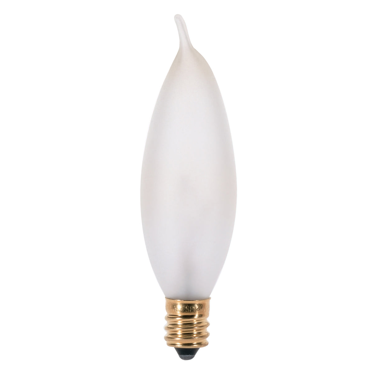 15 Watt CA8 Incandescent - Frost - 1500 Average rated hours - 95 Lumens - Candelabra base - 120 Volt - 2-Card bulb or fixture