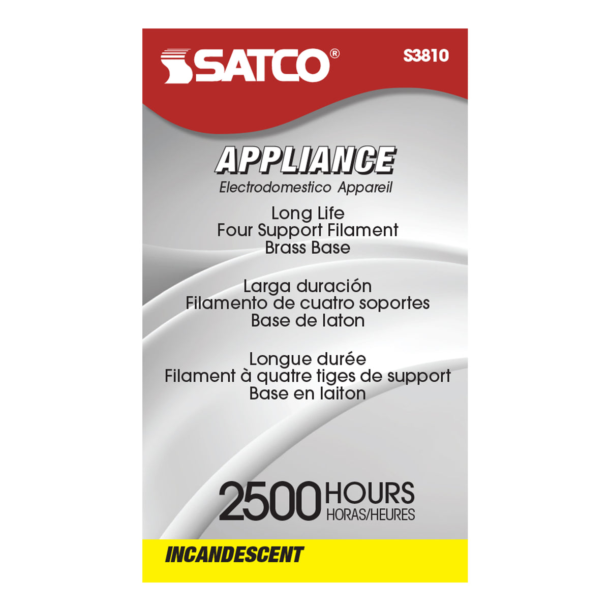 40 Watt A15 Incandescent - Clear - Appliance Lamp - 2500 Average rated hours - 300/225 Lumens - Medium base - 130/120 Volt