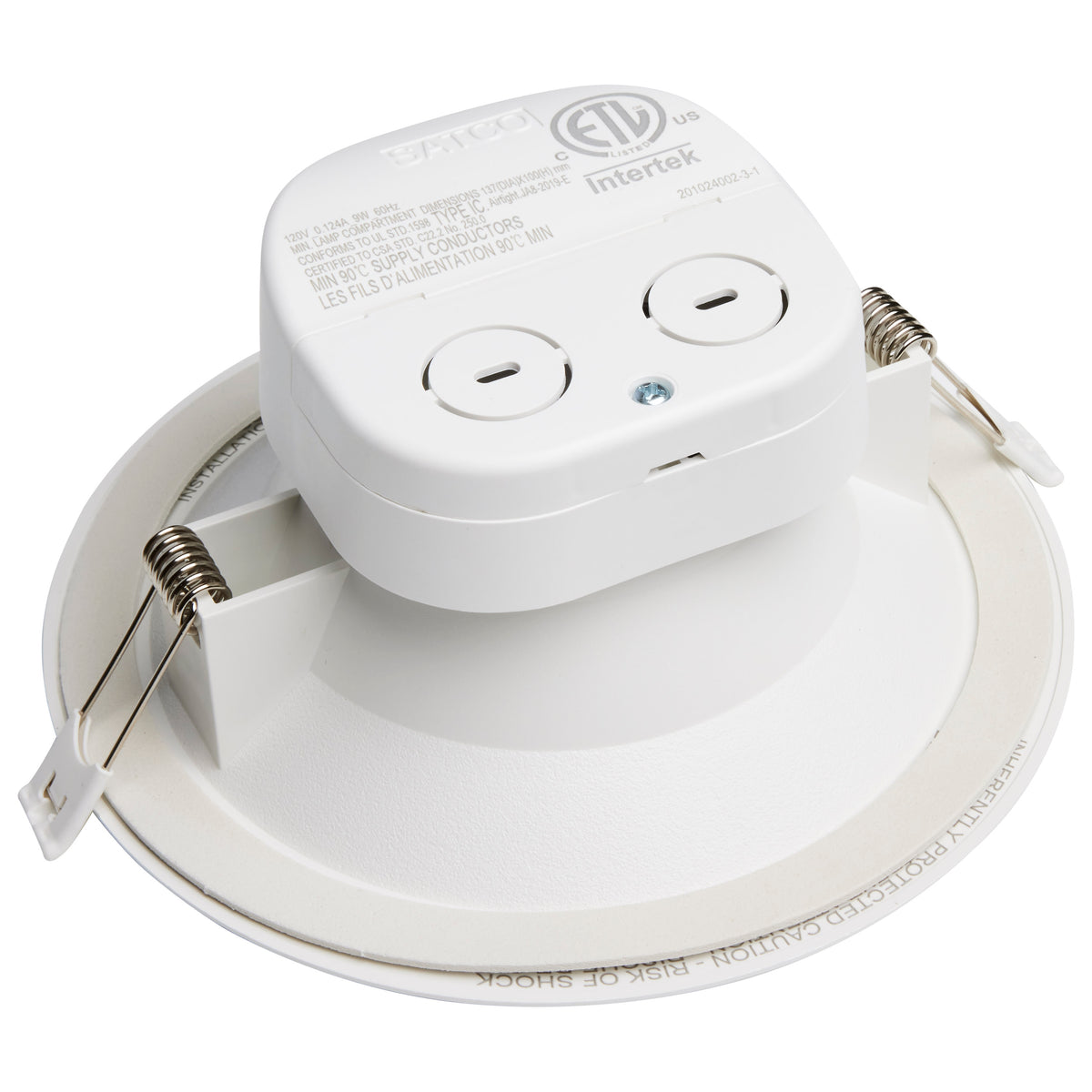 9 watt LED Direct Wire Downlight - 5-6 inch - 3000K - 120 volt - Dimmable