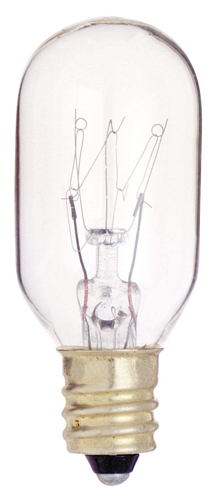 25 Watt T8 Incandescent - Clear - 2500 Average rated hours - 190 Lumens - Candelabra base - 130 Volt bulb or fixture view