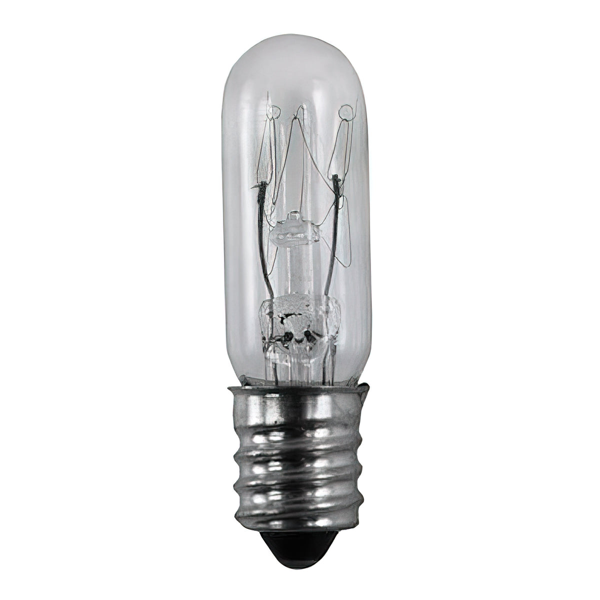 15 Watt T4 1/2 Incandescent - Clear - 1000 Average rated hours - 90 Lumens - Candelabra base - 130 Volt for hospitality