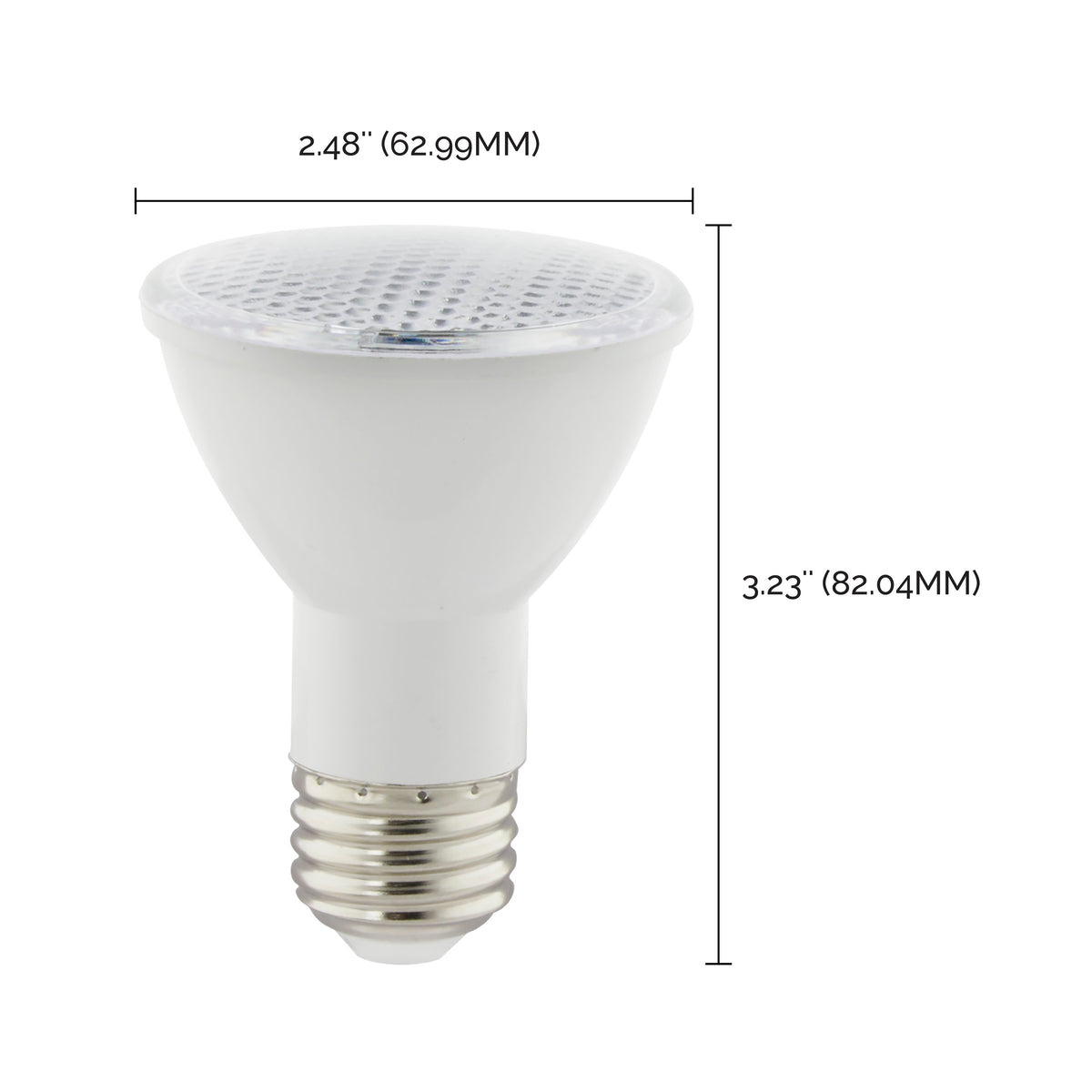 6.5 Watt - PAR20 LED - Amber color - 40 deg. Beam Angle - Medium base - 120 Volt - Turtle Friendly