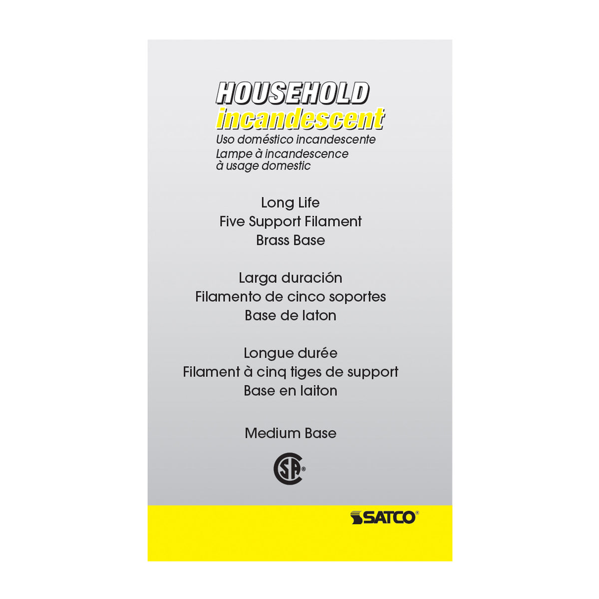 15 Watt A15 Incandescent - Clear - 2500 Average rated hours - 100 Lumens - Medium base - 130 Volt - 2/Pack