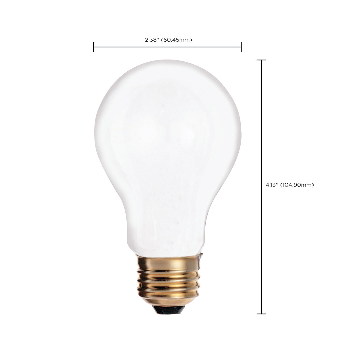 25 Watt A19 Incandescent - Frost - 2500 Average rated hours - 180 Lumens - Medium base - 130 Volt - 2/Pack
