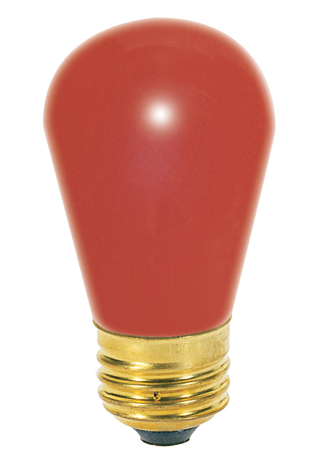 11 Watt S14 Incandescent - Ceramic Red - 2500 Average rated hours - Medium base - 130 Volt product image