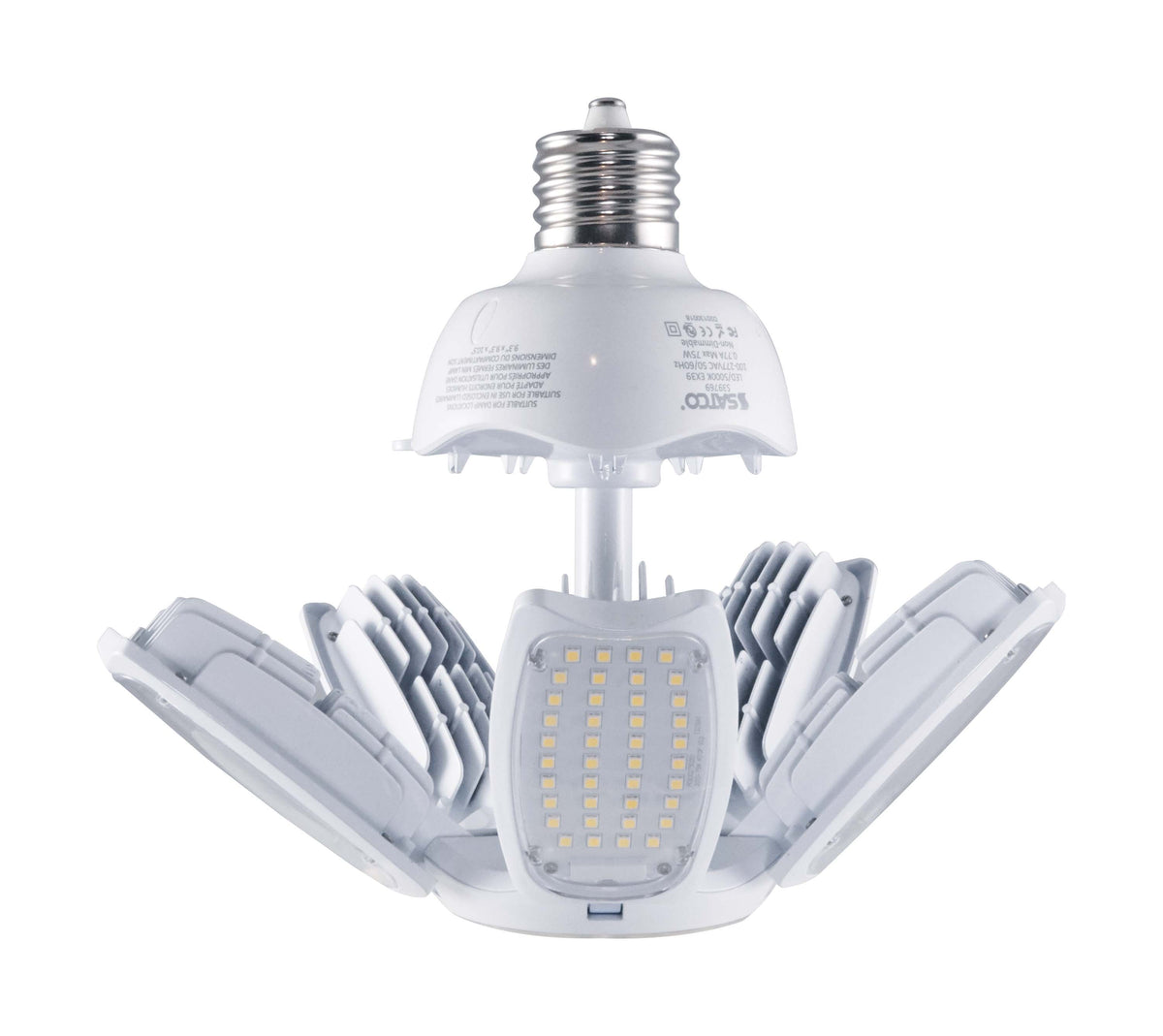 60 Watt LED HID Replacement - 5000K - Mogul extended base - Adjustable Beam Angle - Type B Ballast Bypass -120-277 Volt