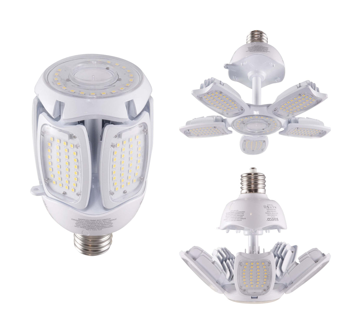 75 Watt LED HID Replacement - 5000K - Mogul Extended base - Adjustable Beam Angle - Type B Ballast Bypass -120-277 Volt