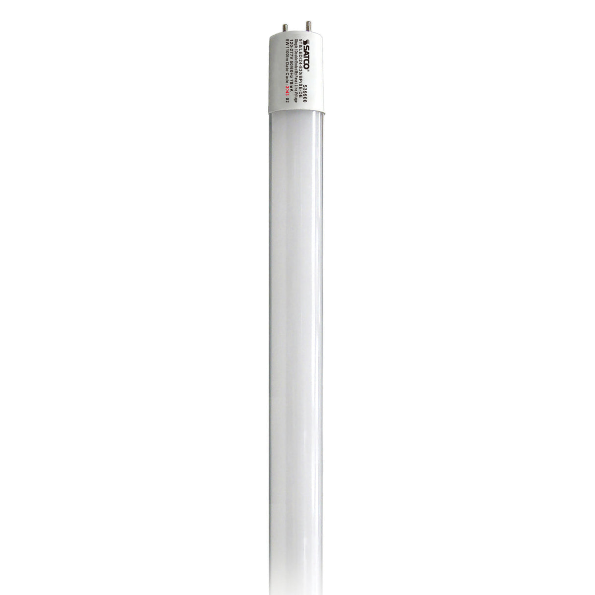 9 Watt T8 LED - 2Ft - 3000K - Medium Bi Pin base - 50000 Average rated hours - 1100 Lumens - Type B - Ballast Bypass - Single