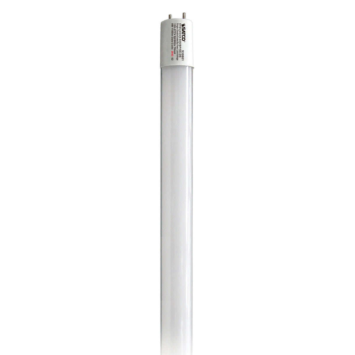 9 Watt T8 LED - 2Ft - 3500K - Medium Bi Pin base - 50000 Average rated hours - 1100 Lumens - Type B - Ballast Bypass - Single