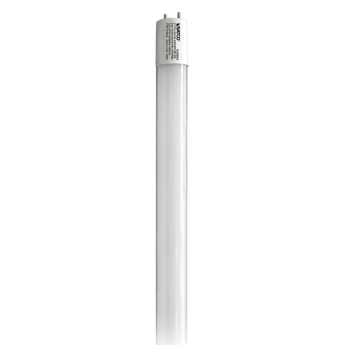 17 Watt T8 LED - 4Ft - 3000K - Medium Bi Pin base - 50000 Average rated hours - 2100 Lumens - Type B - Ballast Bypass
