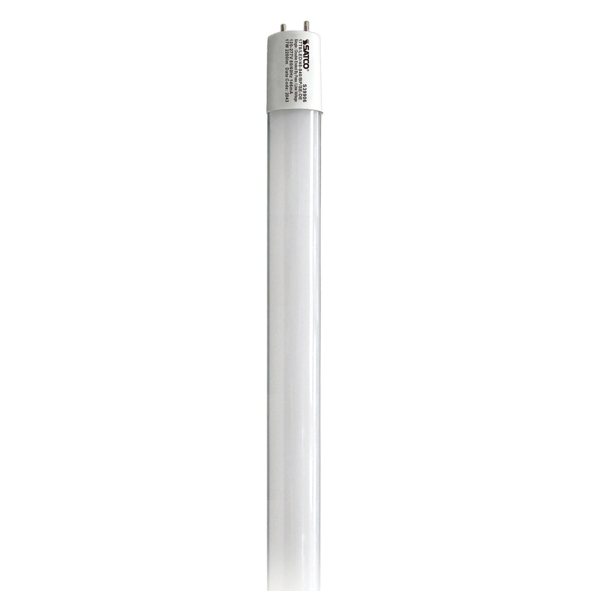 17 Watt T8 LED - 4Ft - 4000K - Medium Bi Pin base - 50000 Average rated hours - 2200 Lumens - Type B - Ballast Bypass