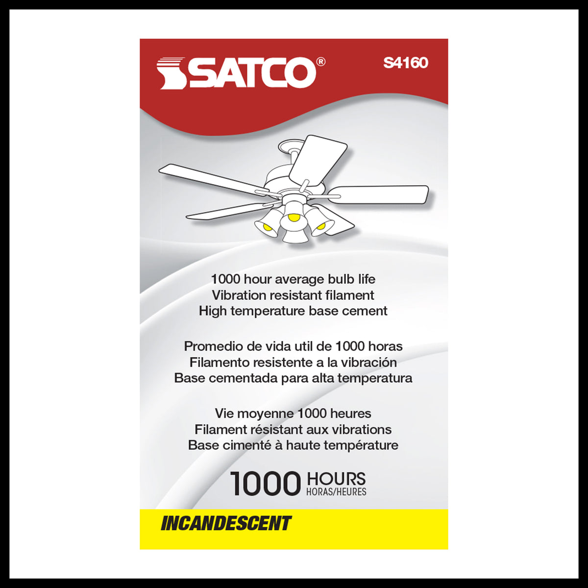 40 Watt A15 Incandescent - Clear - Appliance Lamp - 1000 Average rated hours - 420 Lumens - Candelabra base - 130 Volt