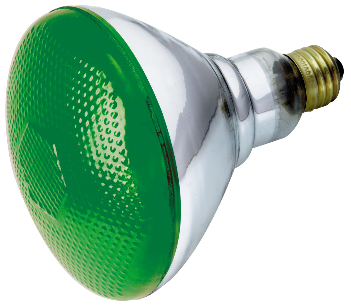 100 Watt BR38 Incandescent - Green - 2000 Average rated hours - Medium base - 120 Volt bulb or fixture view