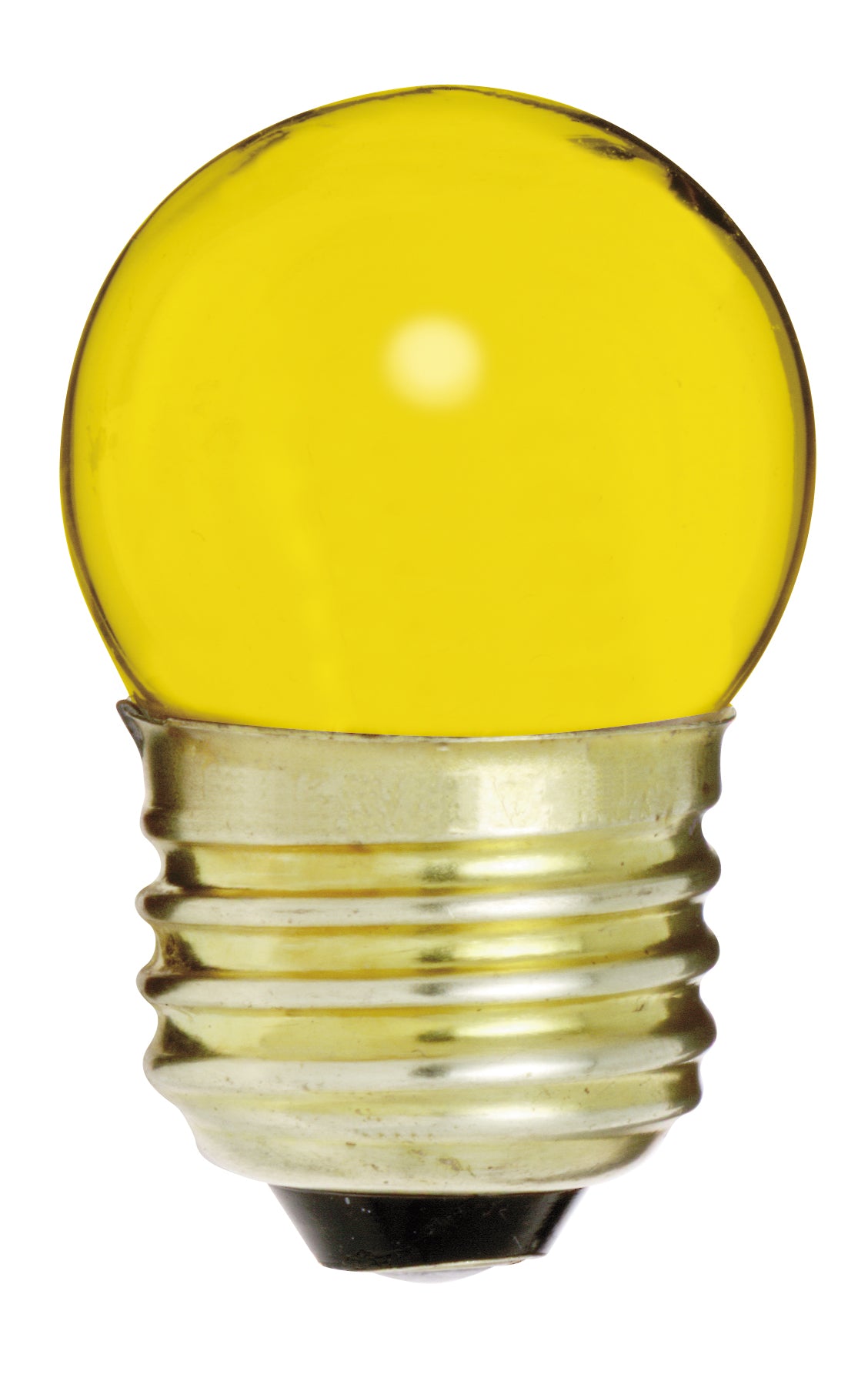 7.5 Watt S11 Incandescent - Ceramic Yellow - 2500 Average rated hours - Medium base - 120 Volt - Carded bulb or fixture view
