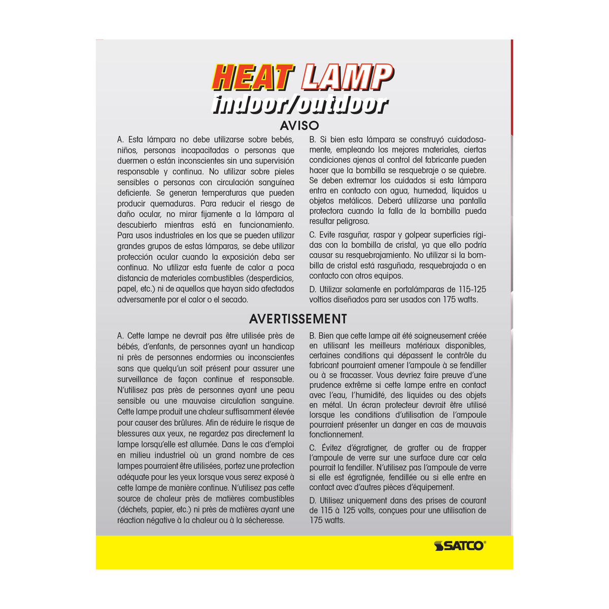 175 Watt BR38 Incandescent - Red Heat - 5000 Average rated hours - Medium base - 120 Volt