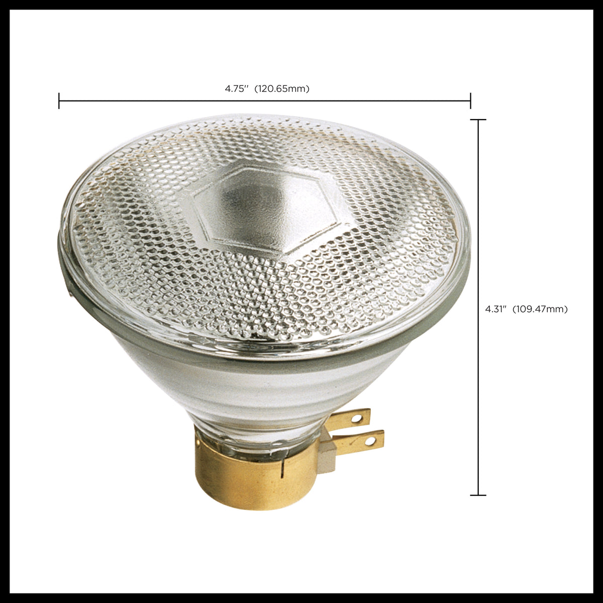 120 Watt PAR38 Incandescent - Clear - 2000 Average rated hours - 1740 Lumens - Side Prong base - 120 Volt