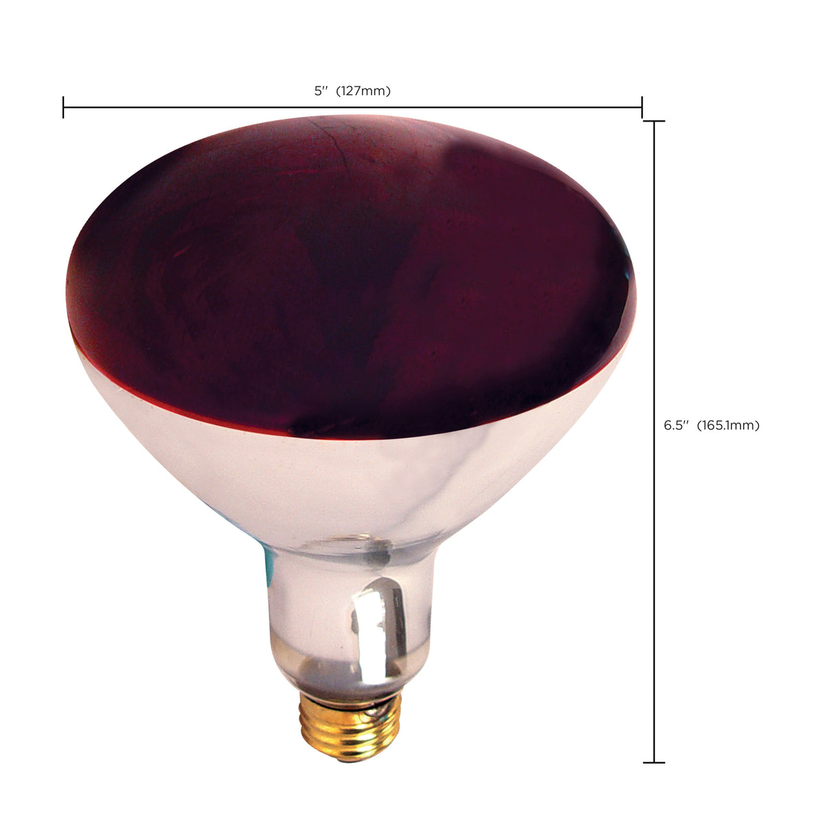250 Watt R40 Incandescent - Red Heat - 6000 Average rated hours - Medium base - 120 Volt